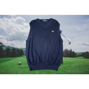 Masters Golf Vintage Sweater Vest Blue XL Clean